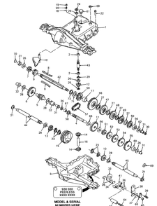 Transaxle Model No. 930 030 Diagram and Parts List for 1015 126001-207400-130200100-131200D100-138200100-139200100 Cub Cadet Lawn Tractor